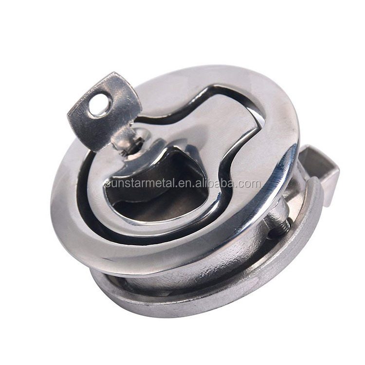 Marine hardware No Locking stainless flush pull boat hatch Latch marine slam latch with gasket