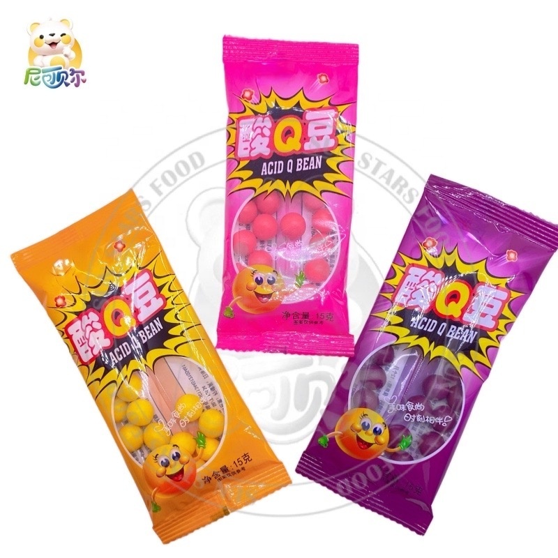 Oem Order Wholesale Tablet Candy Sour Sweet Fruit  Flavor Yellow Round Press Candy For Kids Gummy Candy