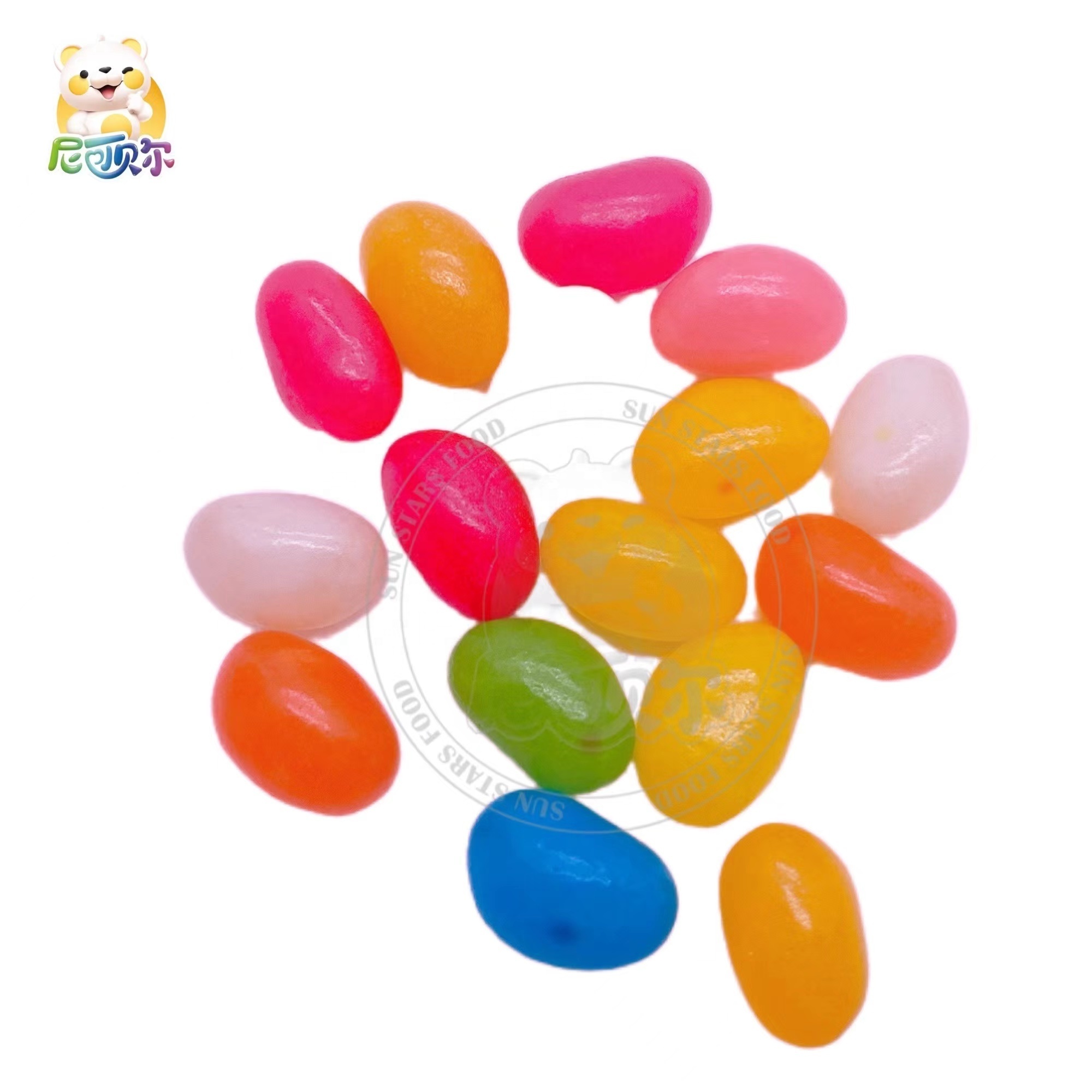 Customized wholesale halal candy cartoon umbrella shape canned fruit flavor jelly bean toy jelly candy