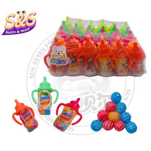 Fruity Pacifier Baby Bottle Toy Ball Shape Fruit Flavored Bubble Gum Candy Packaged in Box