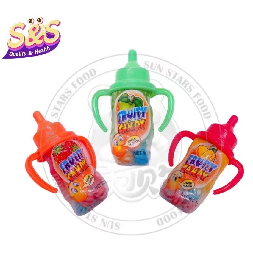 Fruity Pacifier Baby Bottle Toy Ball Shape Fruit Flavored Bubble Gum Candy Packaged in Box