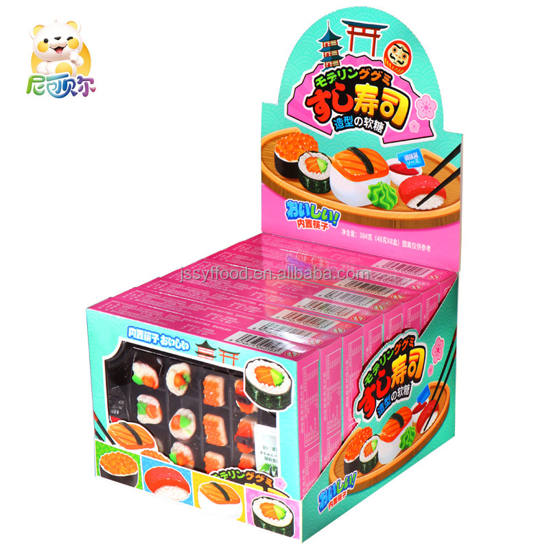 Hot sale soft gummy candy Sushi halal wholesale Customize various shapes Japanese Sushi gummi candied