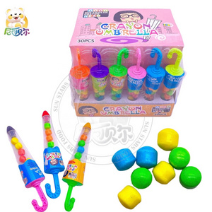 5g Lovely Cartoon Colorful Crayon Pen Umbrella And Fresh Fruity Candy Funny Toy Candy