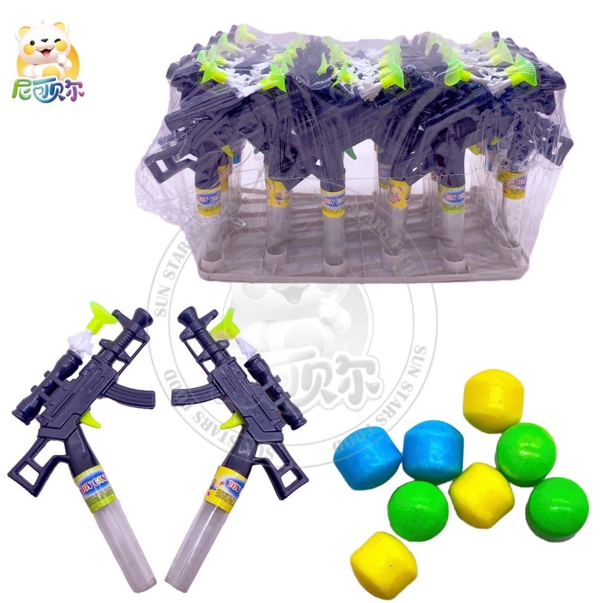 High quality submachine gun shape toy candy