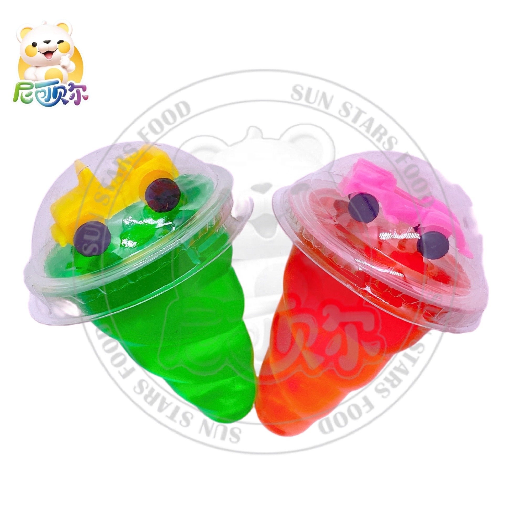 Jelly Candy With Toys 60pcs Assorted Mini Fruit Jelly In Jar Candy Toys