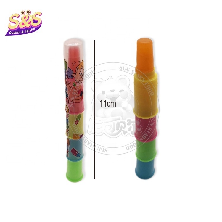 Tray Packing Mix Fruit Flavor Sweet Finger Lollipop Hard Licking Candy For Kids