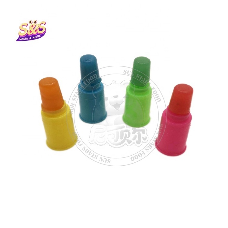 Tray Packing Mix Fruit Flavor Sweet Finger Lollipop Hard Licking Candy For Kids