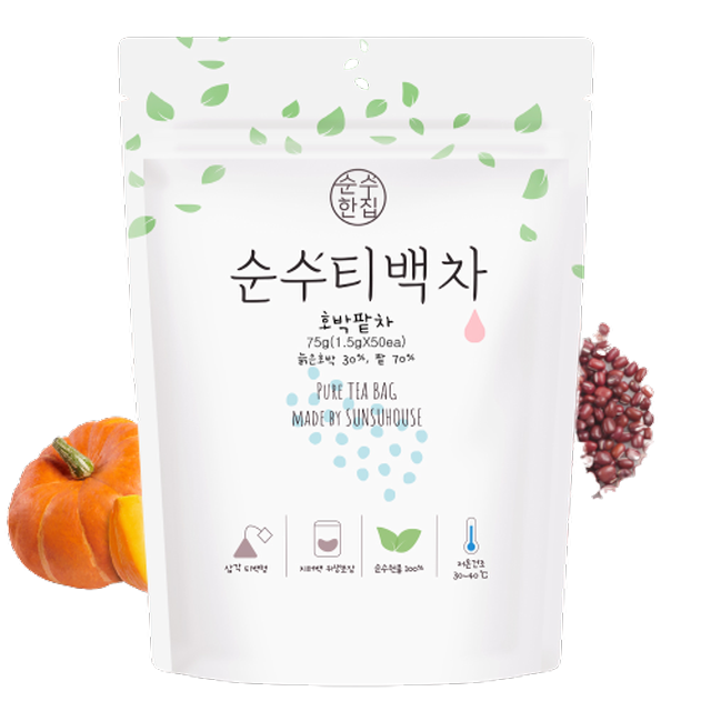 Healthy and delicious Korea tea. Pumpkin Red Bean Tea. golden ratio of 3:7. made in korea. Korean pumpkin and red beans are used