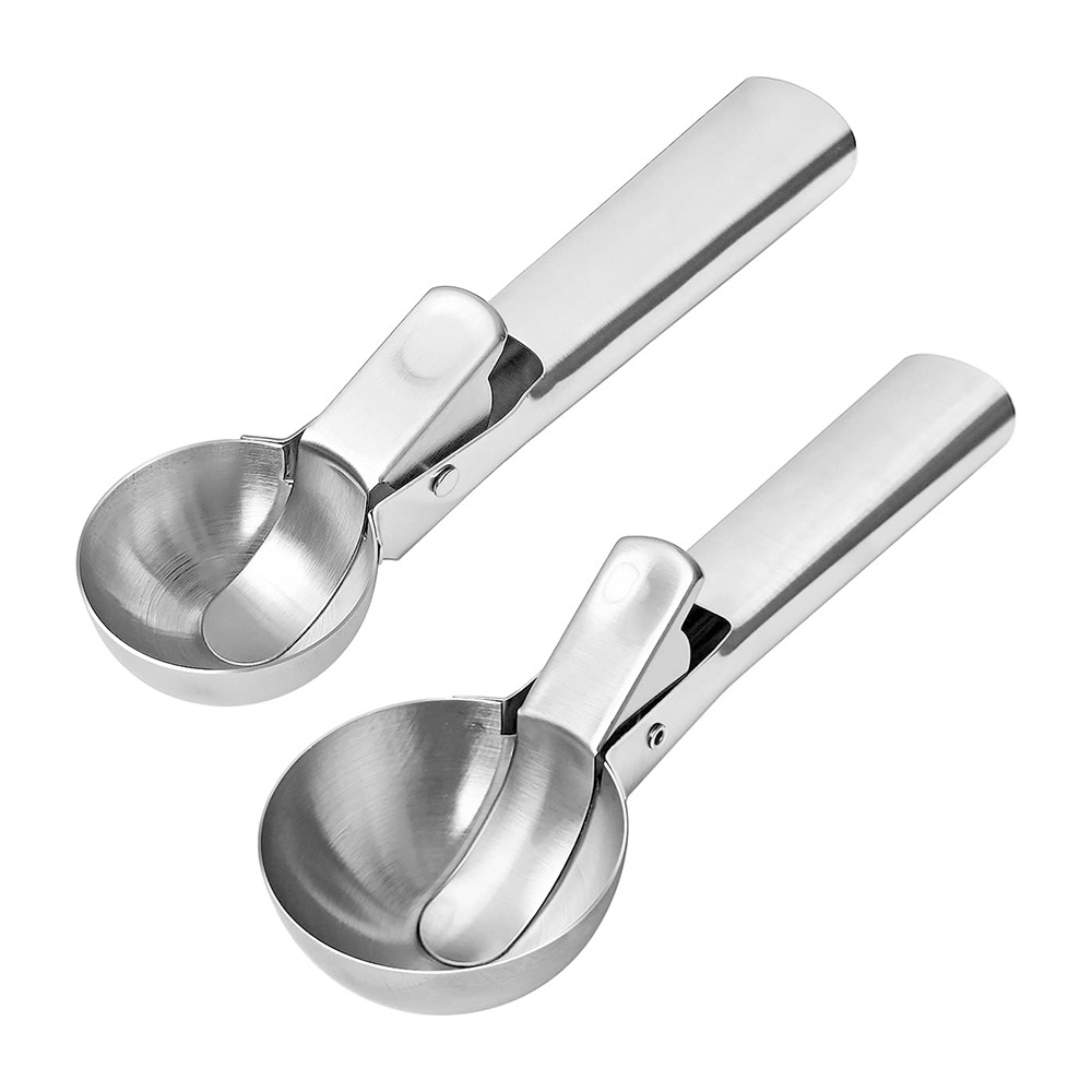 Wholesale Good Quality Kitchen Tools Stainless Steel Ice Cream Scoop with Easy Trigger