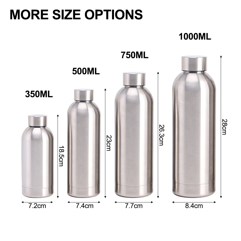 Factory custom high quality double wall stainless steel 750 ml insulated drink bottle thermo water bottle thermal