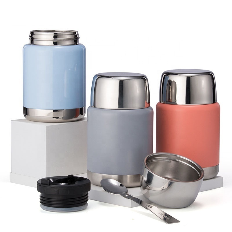 Vacuum Insulated Tank Stainless Steel Cooking Thermos Braised Beaker 500ml Portable Lightweight Food Thermos Cup