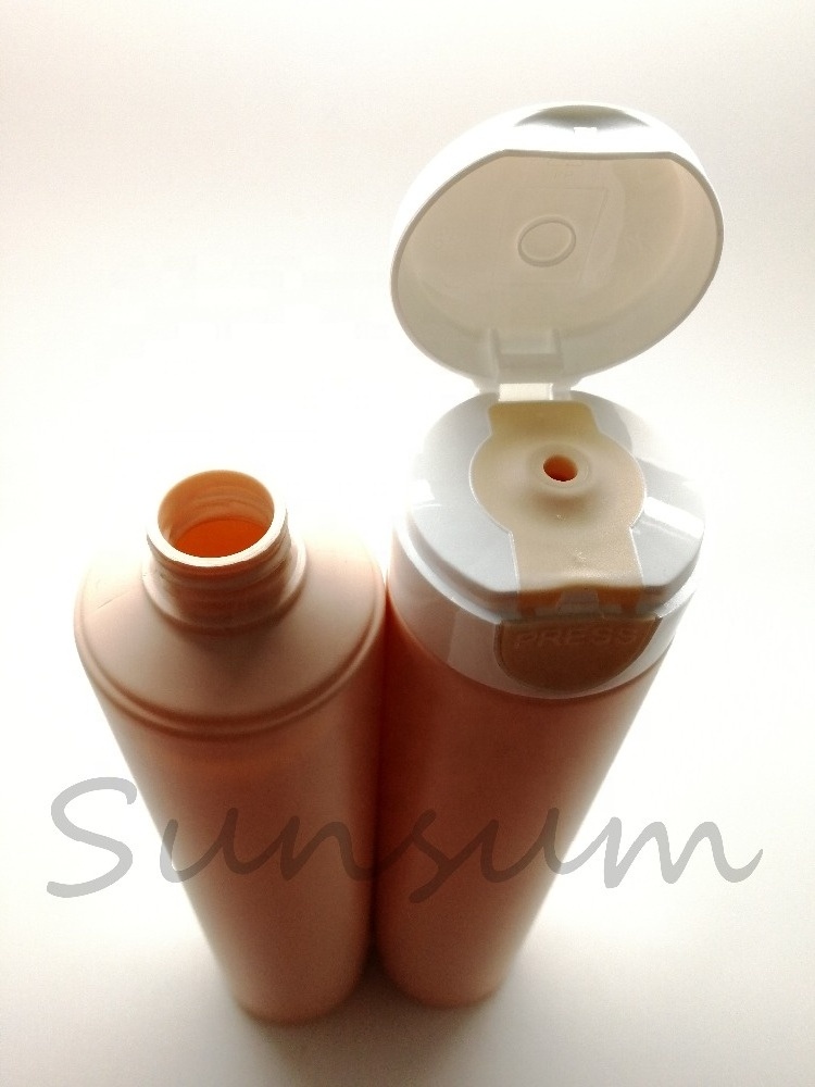 320ml High Capacity Cylinder Shampoo Shower Gel Matte Surface Flip Cap Bottle Packaging