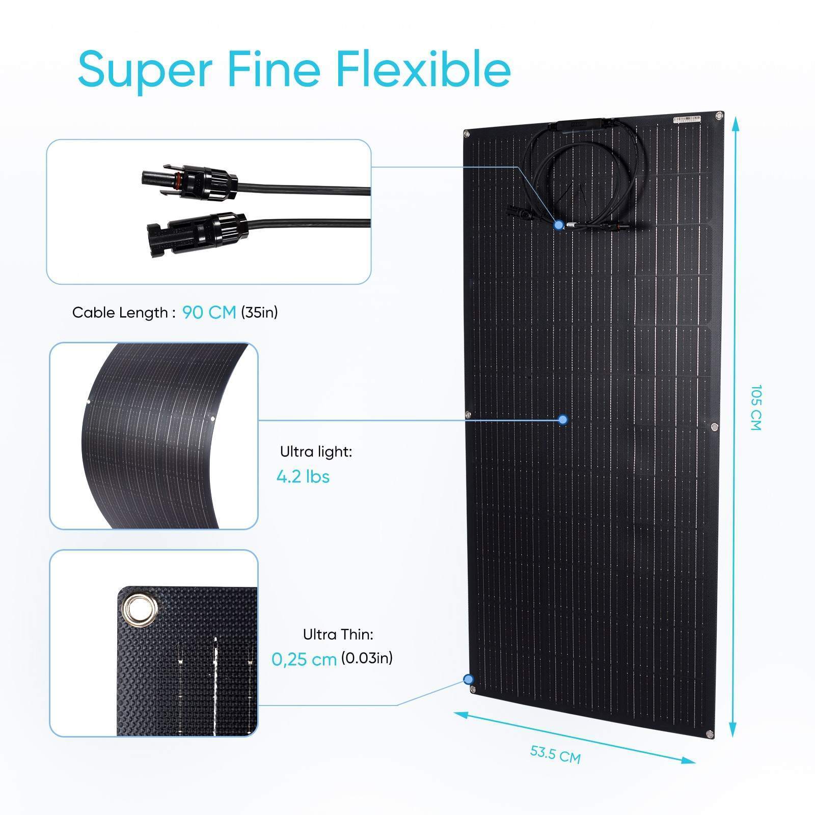 Extra Strength Light Weight Etfe Semi Flexible Sticker Sunpower Solar Panels 400w 410w 420w 430watt For Balcony Battery Camping