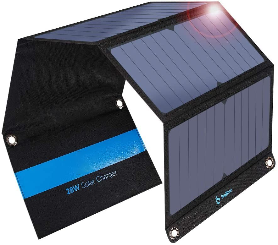 28w dual usb quick charging sunpower portable foldable folding solar power panel charger for outdoor camping mobile cell phones