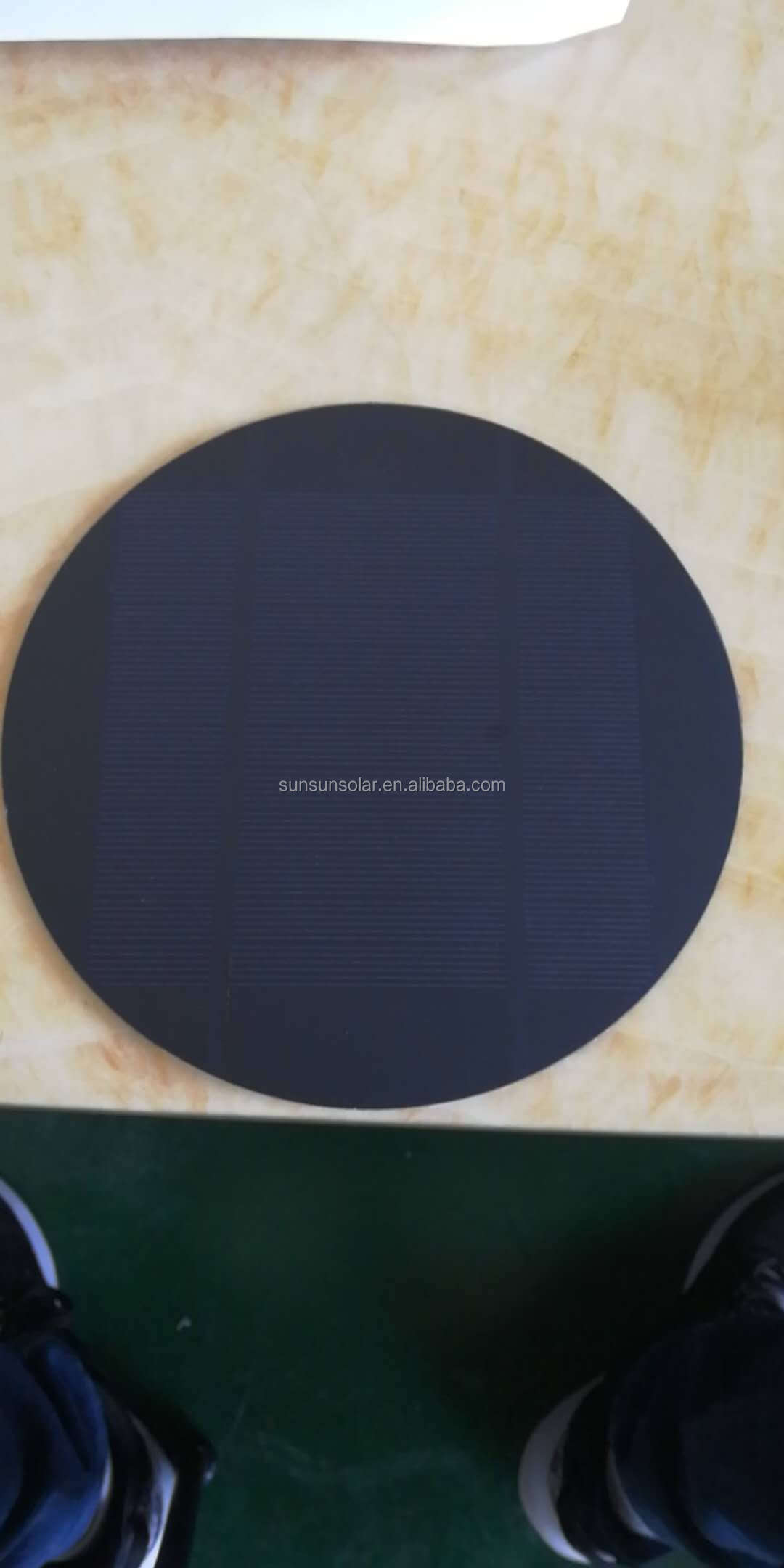 China manufacturer Epoxy resin PET laminated 9V Mini Round solar cell panel