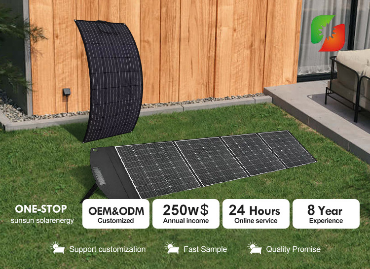 NEW STYLE Grid surface ETFE SunPower monocrystalline cell 18V 100W 110W flexible solar panel