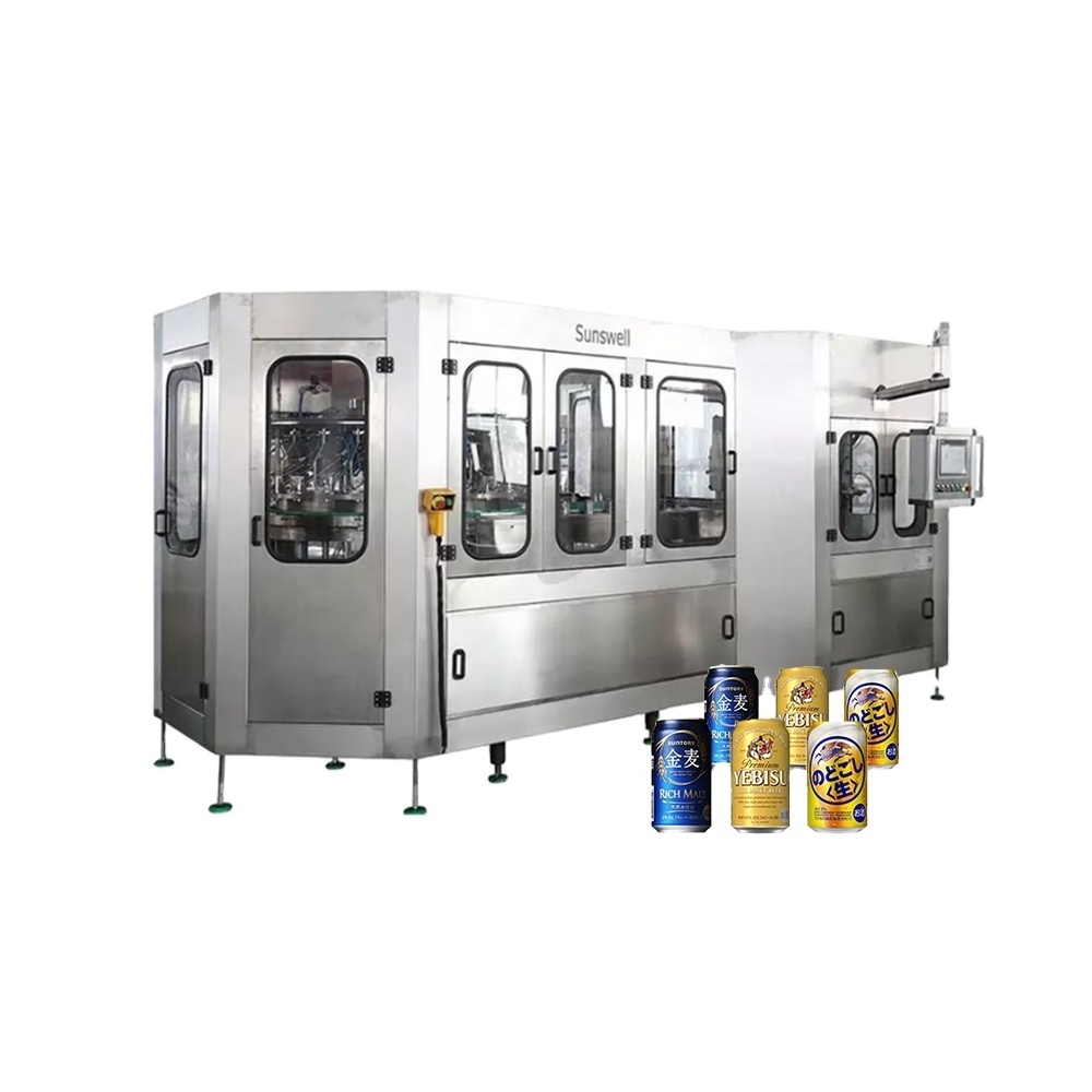 Automatic carbonated Drink Energy Drink Juice Sparking Water Wine Aluminum Can Filler and Seamer Can Filling Machine