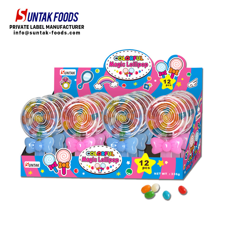 Funny Novelty Party Girls Gifts Colorful Rainbow Sweets Candies Toys Jelly Bean Lollipop Shape Candy