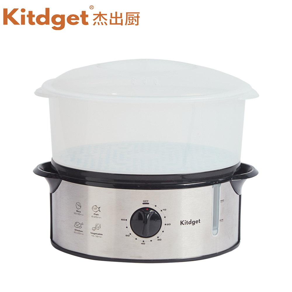 Factory direct plastic electric food steamer 5L capacity household seafood steamer