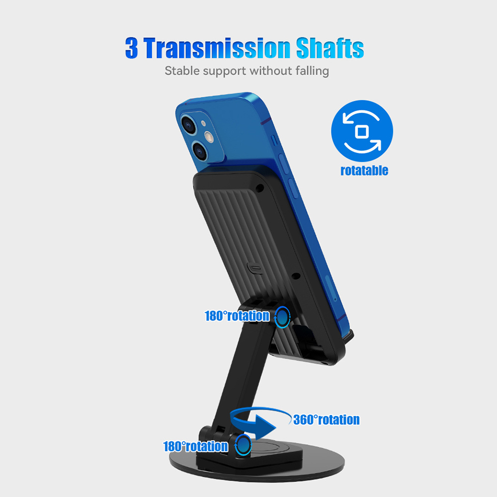 Wholesale Foldable Portable Mobile Phone Holder 15W Fast Charging Wireless Charger For Samsung