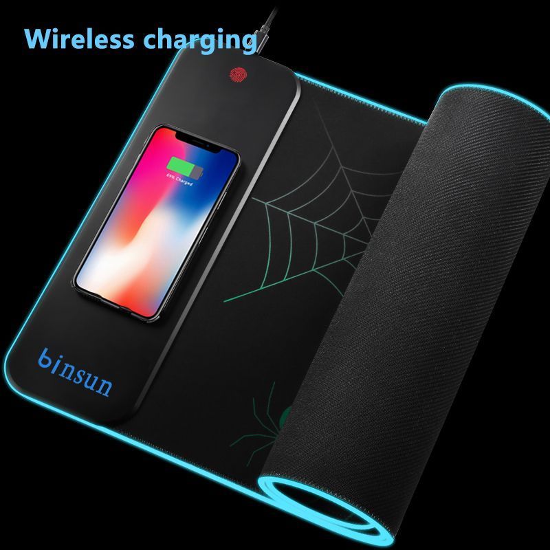 15W Wireless Charger RGB Gamer Computer Accessories XXL Deskmat Mousepad Wholesales Gaming Mouse Pads