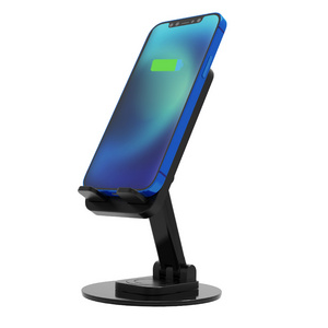 Wholesale Foldable Portable Mobile Phone Holder 15W Fast Charging Wireless Charger For Samsung