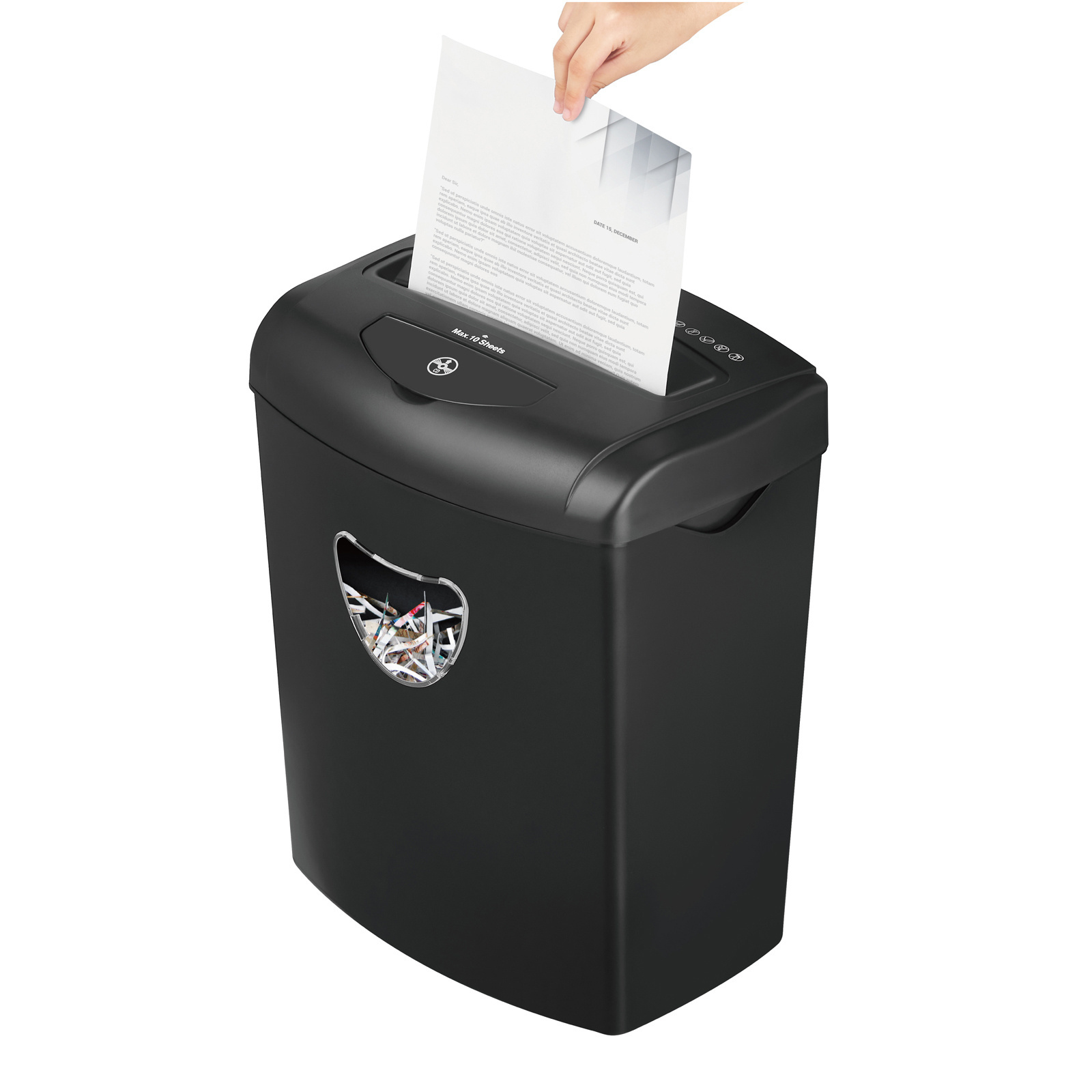 CD218P High-Security P4 Level  10 Sheets Paper Shredder CD and Credit Card Shredder with Window Cross Cut Paper Shredder