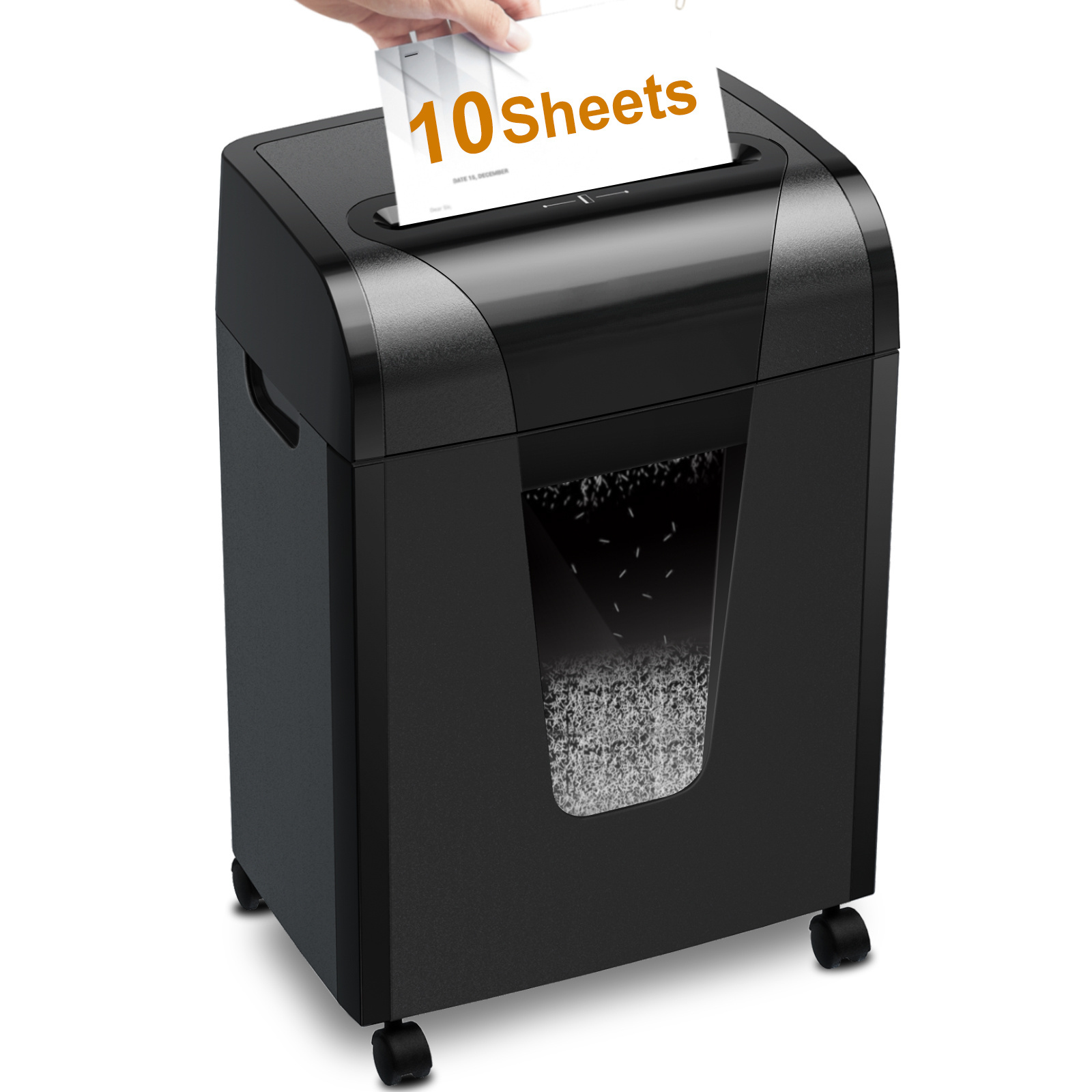 Hot Sale C260P 10 Sheets Micro Cut Auto Feed Paper Shredder Shredding Machine On wheels with 20L bin