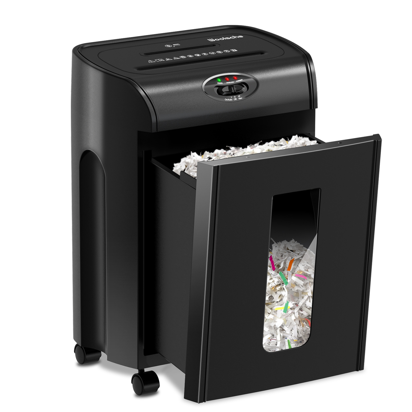 heavy duty P-4 paper shredder machine office CD290P 15 Sheets A4 with 8L Bin Basket Cross cut CD Credit card