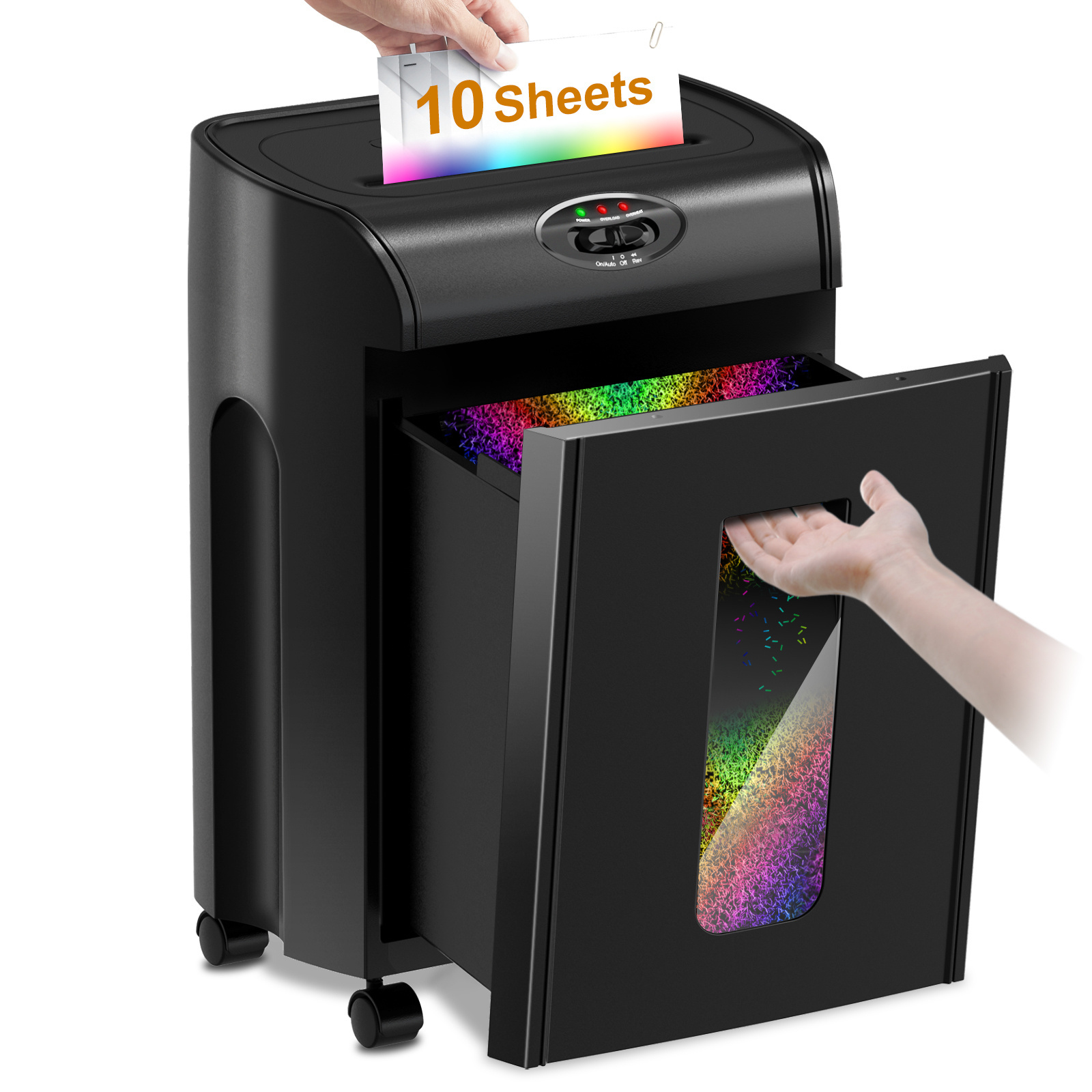 CD290P 10 Sheet Micro Cut Shredders with Shred CD Function for Office Heavy Duty Commercial Paper Shredder Machine