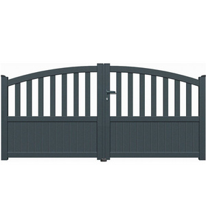 New design aluminum swing driveway gates powder coated aluminum waterproof panel driveway gate design