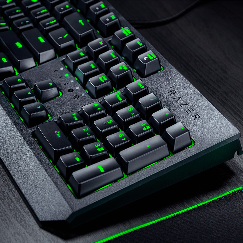 Razer BlackWidow Essential Mechanical Gaming Keyboard: Green Mechanical Switches - Tactile & Green LED Backlighting