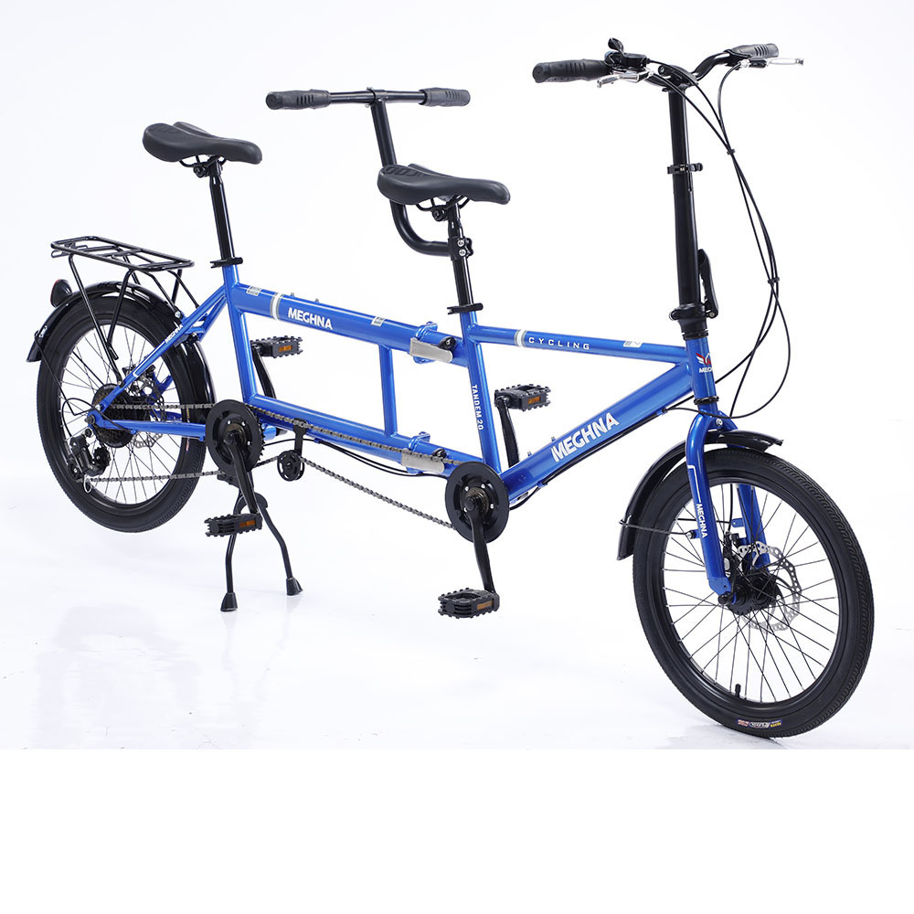 New Design 2 Persons Folded  Tandem Bicycle 2 Seats  double seats Folding Bike Surrey Bicycle