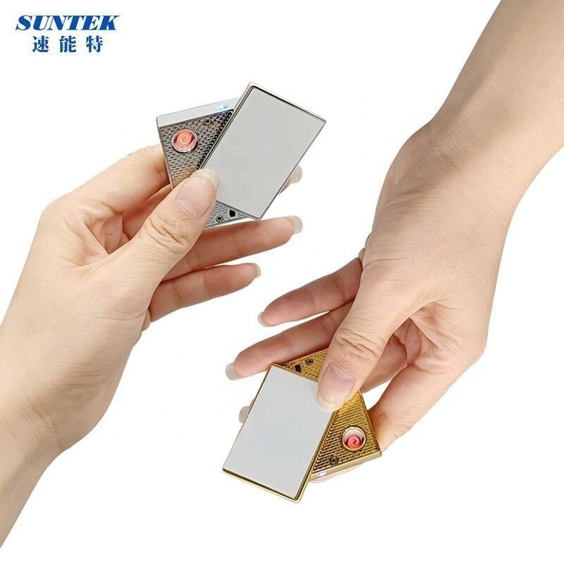 Promotional Price Aluminum Alloy USB Gold Silver Sublimation Portable Home Outdoor Lighter