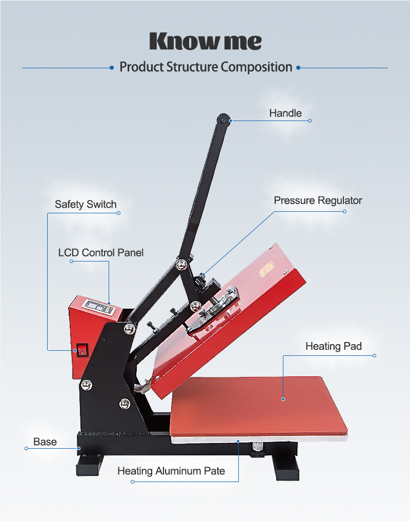 Sublimation Hand Held Heat Press Logo Print For Clothing 38*38 DIY Different Colors T Shirt For Graduation Gifts