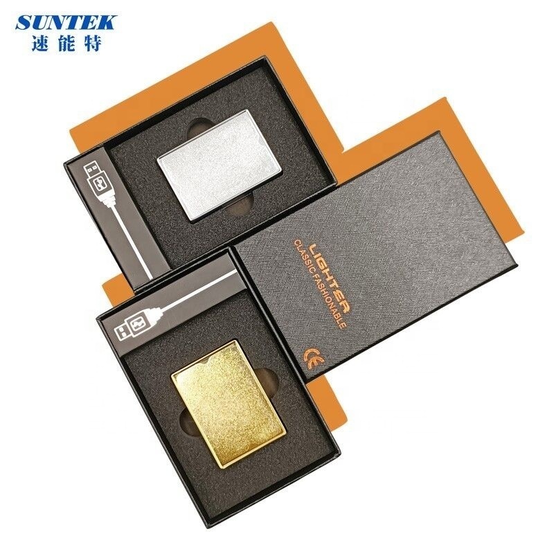 Promotional Price Aluminum Alloy USB Gold Silver Sublimation Portable Home Outdoor Lighter