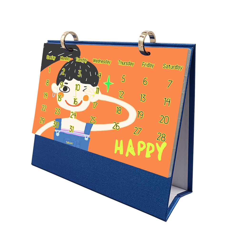 Promotion high quality customszed table top printing calendar diy fun new year sublimation table calender