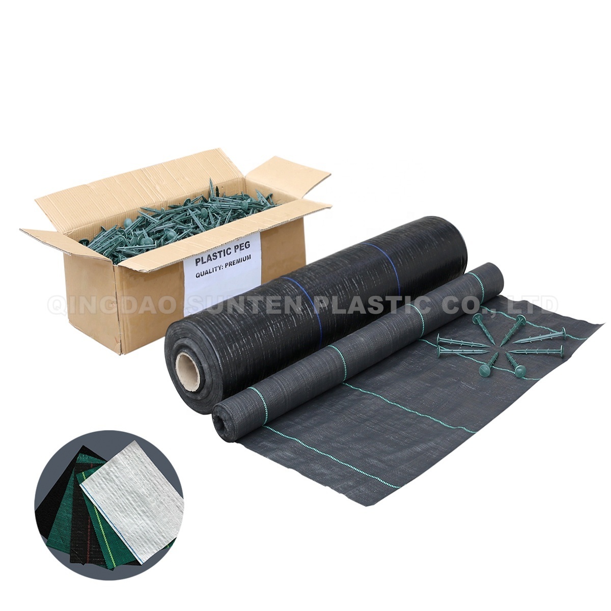 Black/Green/White PP/PE Woven Control Anti Barrier Cover Weed  Mat for Agriculture/Garden/Landscape