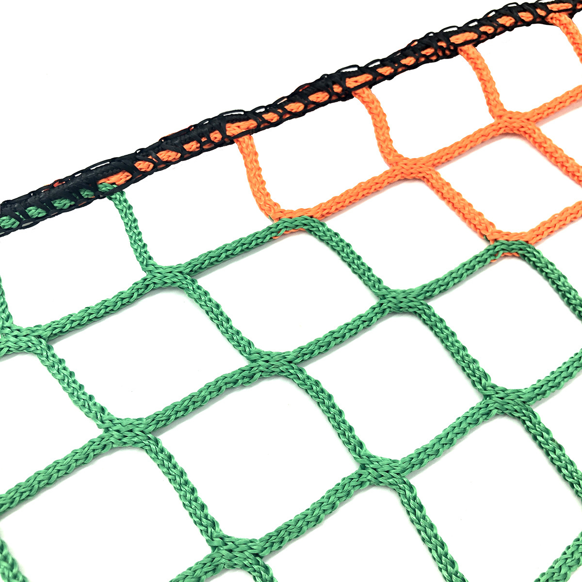 Low price soft shinny construction safety net 4mm 4.5cm colorful knotless safety nets