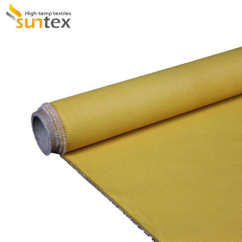 High Temperature Resistant Fire Protection Anti Heat Silicon Coated Fibreglass Cloth