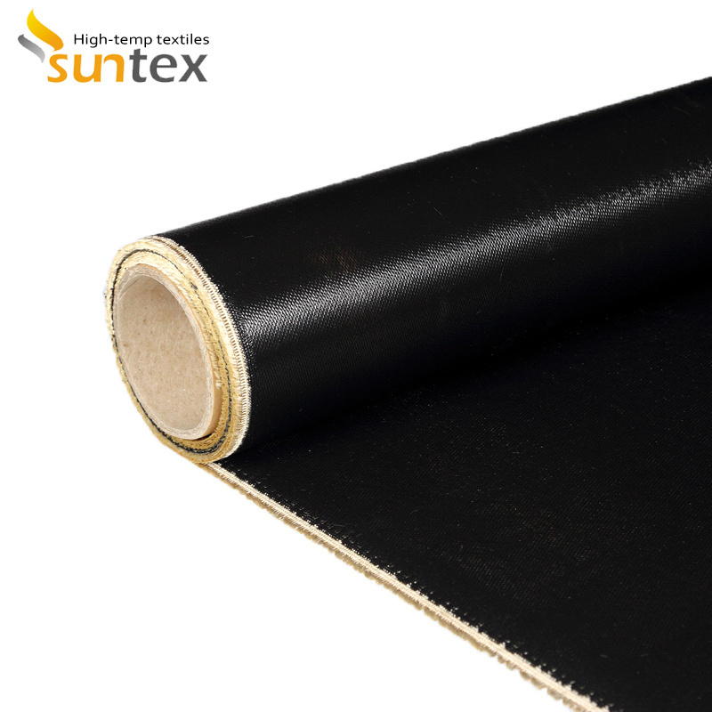 High Temperature Resistant Fire Protection Anti Heat Silicon Coated Fibreglass Cloth