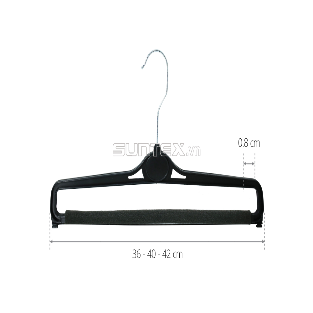 Plastic Clothes Hanger High Quality With Foam Back Colour Customized Packaging Vietnam Manufacturer