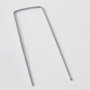 Anti-Rust Galvanised Garden Pegs Stakes U-shaped Metal Garden Securing Pegs Steel Ground Peg For Landscape Fabric