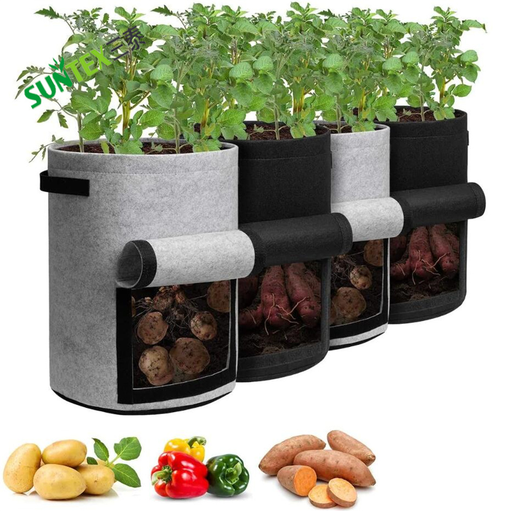 5 Gallon Vegetables Potato Grow Bags, Nonwoven Fabric Plant Flower Growing Pots with Handles