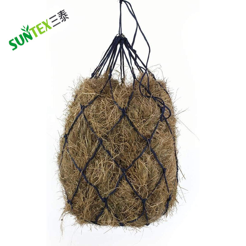 PE Hay Net Slow Feed Bag for Horse Mesh Slow Feed Hay Bale Net Goat Feeder 1.6*1.6 inch hole