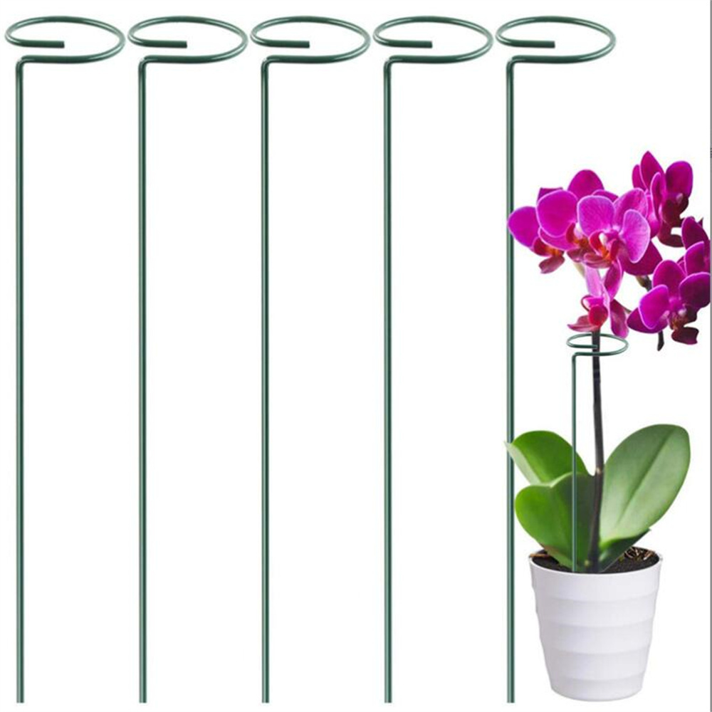 16 Inch Metal Plant Support Rod Garden Plant Support Stake Flowers Orchards Tomatoes Plant Stick Gardening Tool Bunga Stand