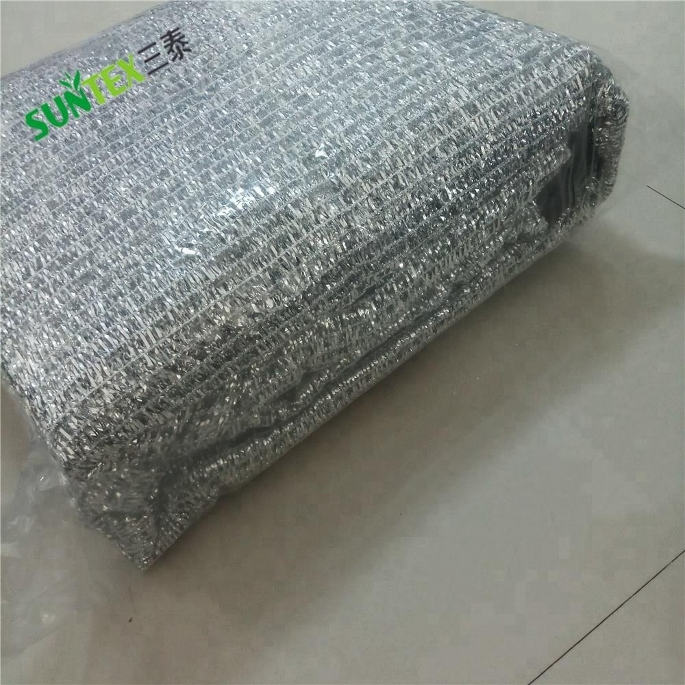 5.3*50m Shade House with Aluminum Shade Mesh 65% Shading Sun Reflective Silver Shade Cloth