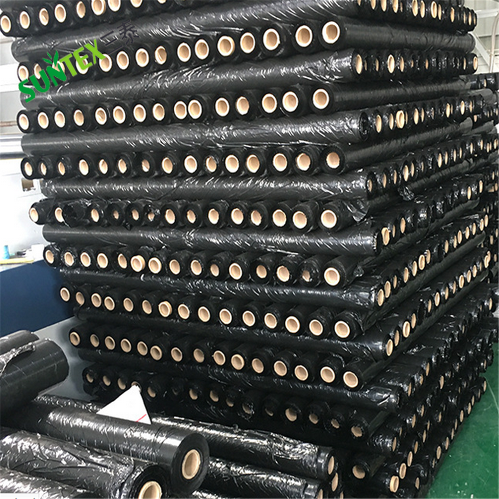 20 micron Black Plastic PE Mulch film roll, polyethylene ground cover waterproof muching sheet films for agricultural 1*1000m