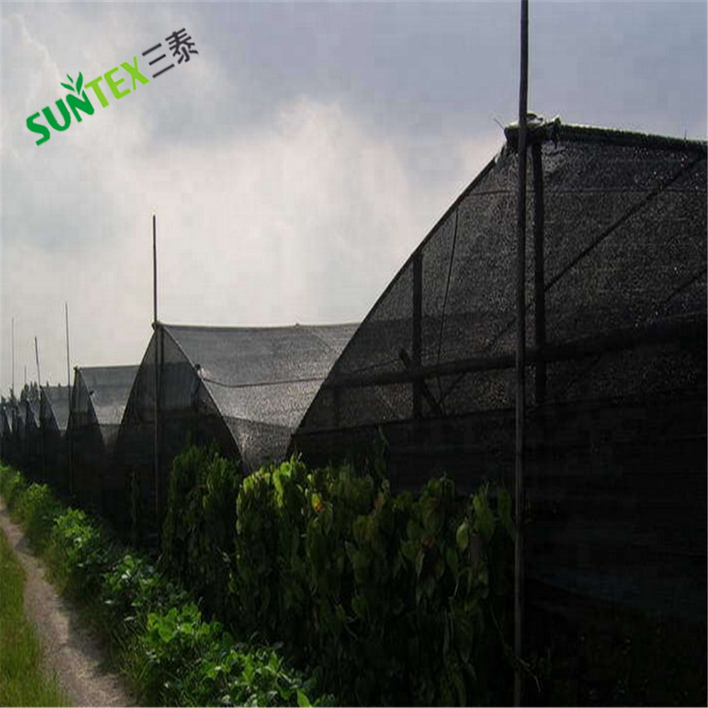 Uv treated garden solar shade net polythene sun thermal screen nursery shade netting, 75% black mono greenhouse sun shade screen