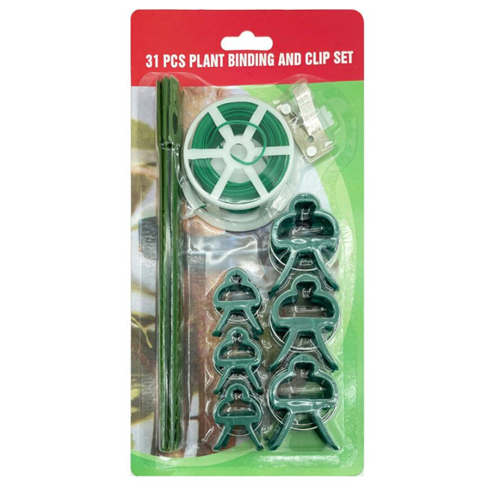 31 Pcs Plant Clip Set Plant Support Stake Clips For Supporting Stems Grow Garden Wire